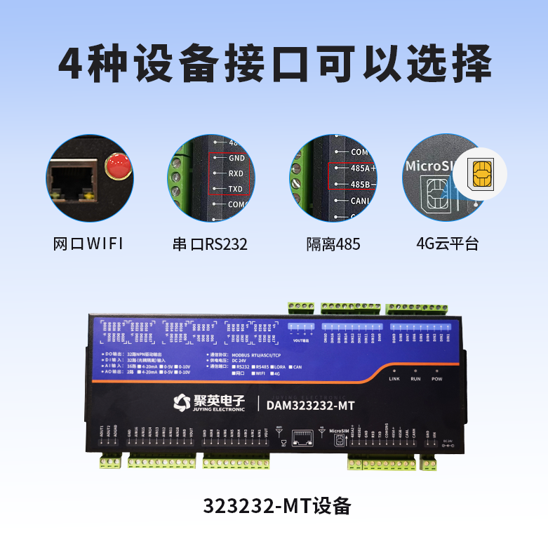 JY-DAM-323232-MT 4種設(shè)備接口可以選擇