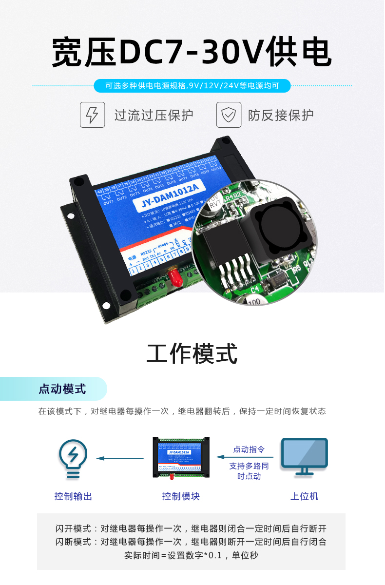 云平臺(tái) DAM-1012A GPRS版 遠(yuǎn)程數(shù)采控制器工作模式